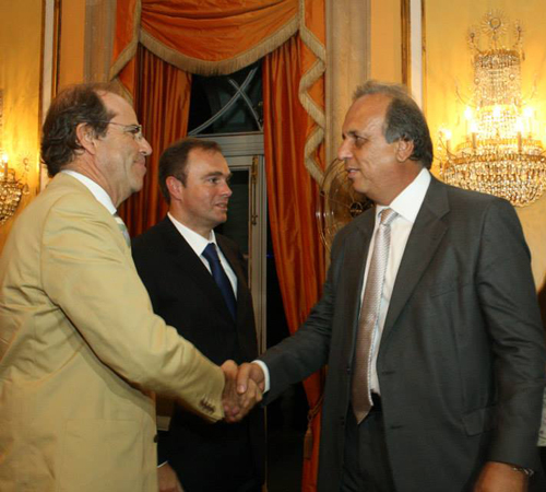 Câmara-Consul Geral de Portugal Nuno Bello e Luiz Fernando Pezão