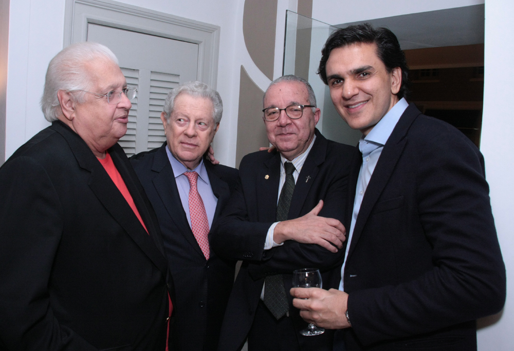 Carlos Alberto Serpa, Arnaldo Niskier, padre Josafá e Gabriel Chalita